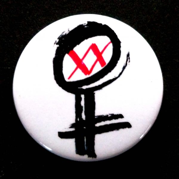 XX Woman Symbol Button